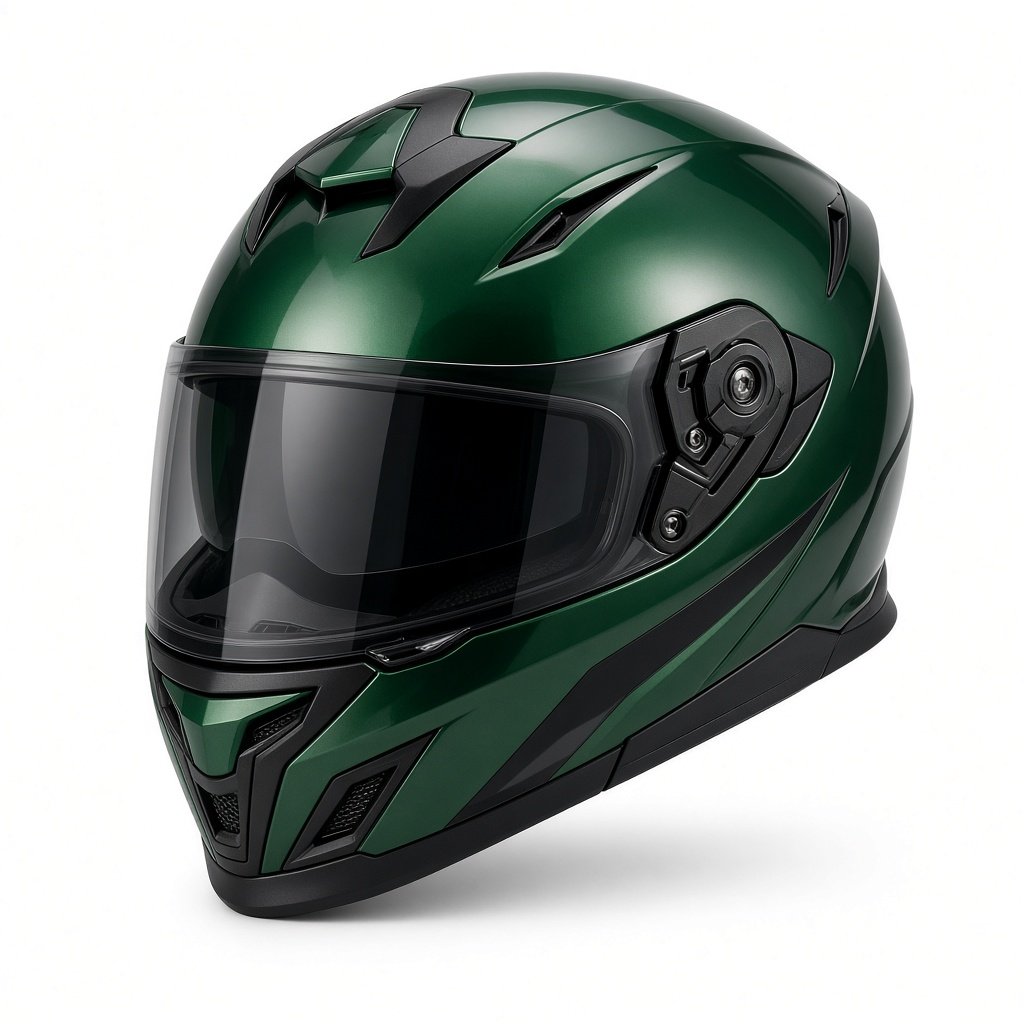 Green Full Face Helmet